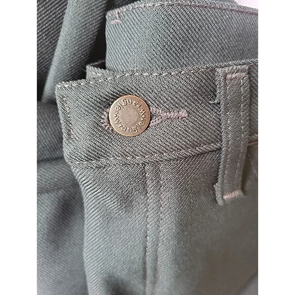 Vintage Wrangler Polyester Pants Mens 33x34 Green Bootcut 00082BT Western Flare